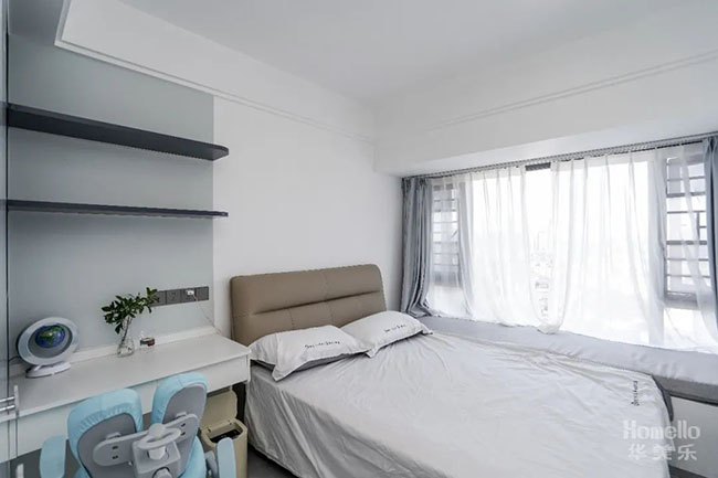 120㎡現代三居室，開放式廚房加島臺設計，這樣的橫廳布局真的很美好